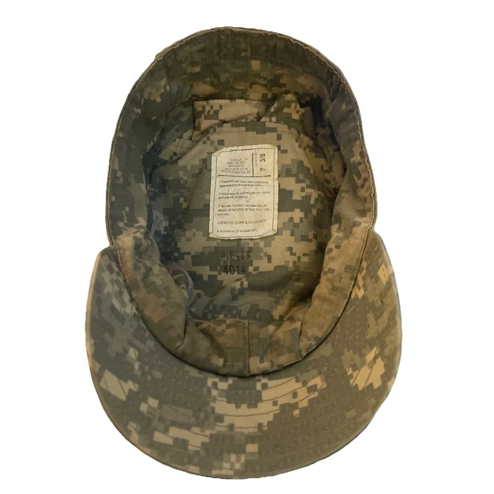 USGI Army Hat Adult 7 3/8 w/Bandana Green‎ Digital Camo Camouflage